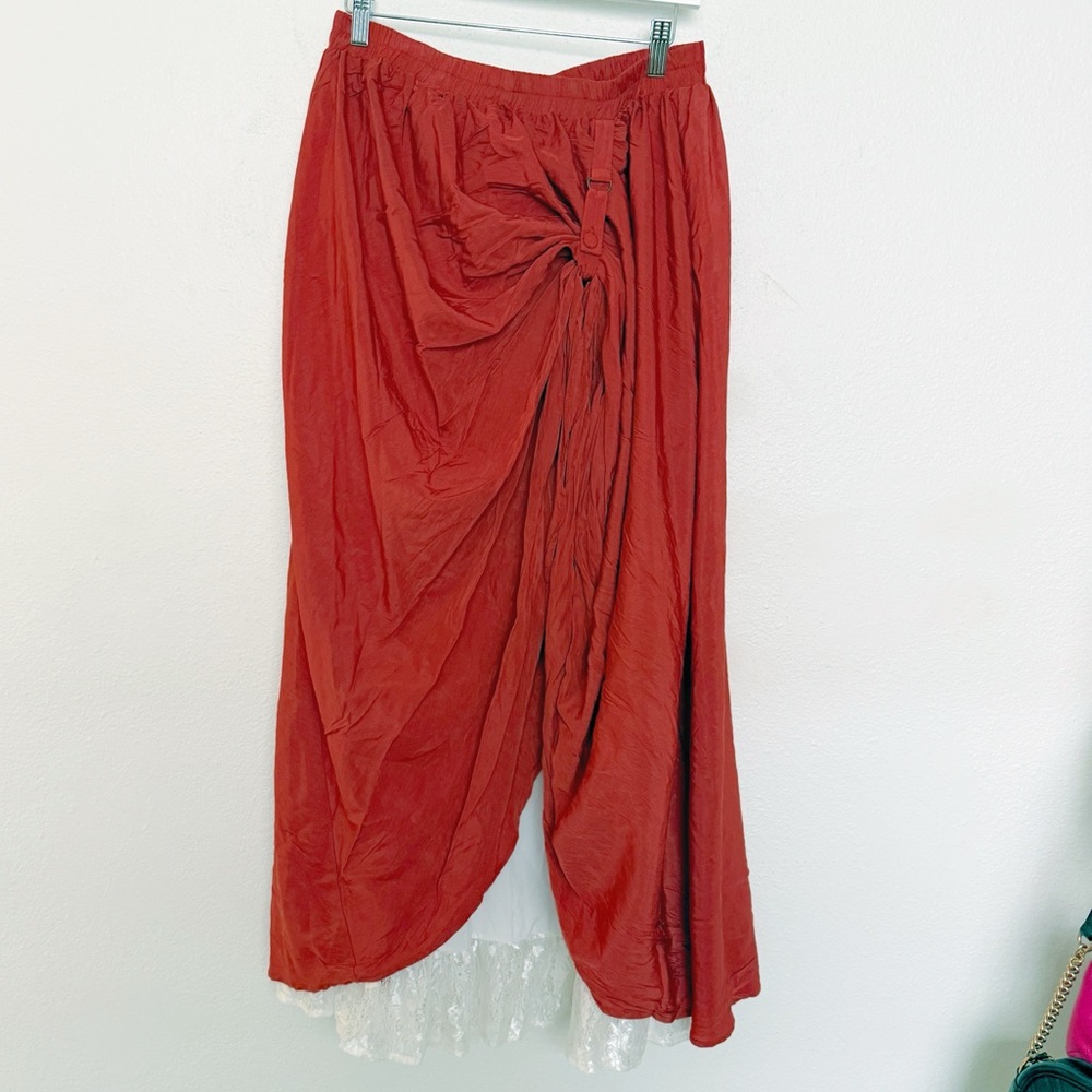 Scarlet Darkness Victorian Renaissance Two Way Midi Double Layer Skirt - Picture 3 of 11